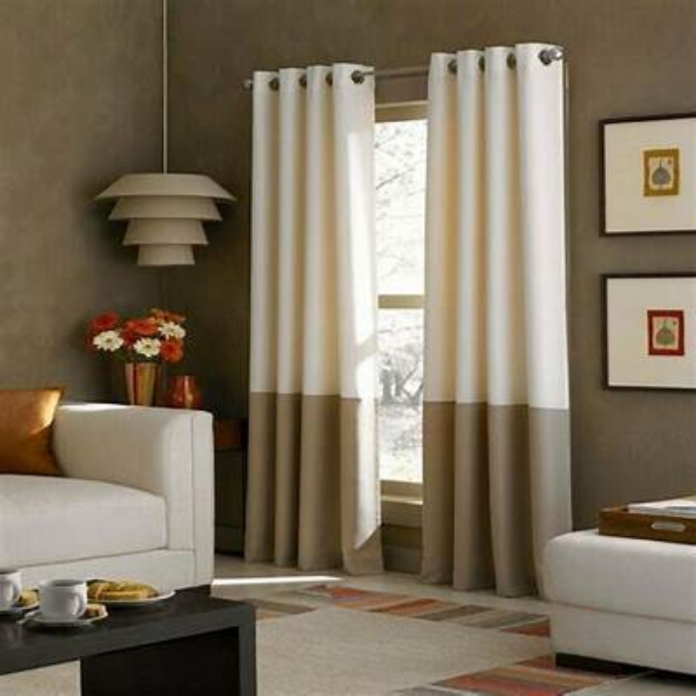 Kendall Color Block Grommet Curtain Panel - Picture 2 of 8